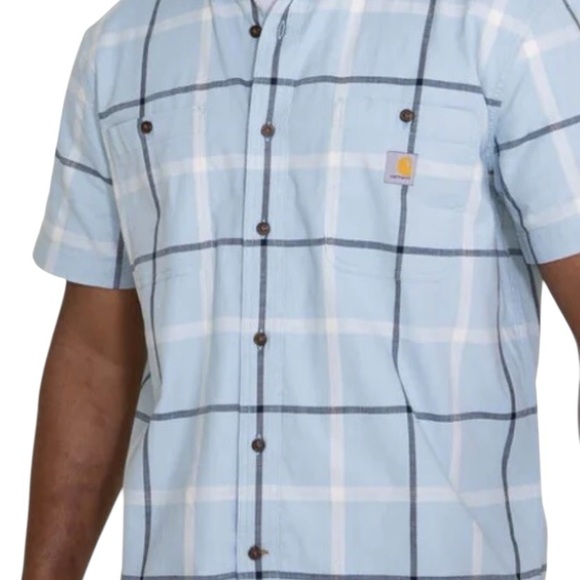 Carhartt Loosefit Midweight  Blue Plaid Shirt - Picture 1 of 11